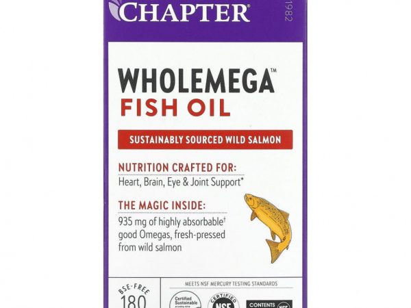 New Chapter, рыбий жир Wholemega, 180 мягких таблеток