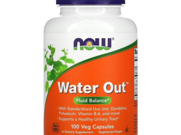 NOW Foods, Water Out, водный баланс, 100 растительных капсул