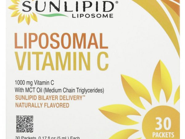 SunLipid, липосомальный витамин C, с натуральными ароматизаторами, 30 пакетиков по 5,0 мл (0,17 унции)