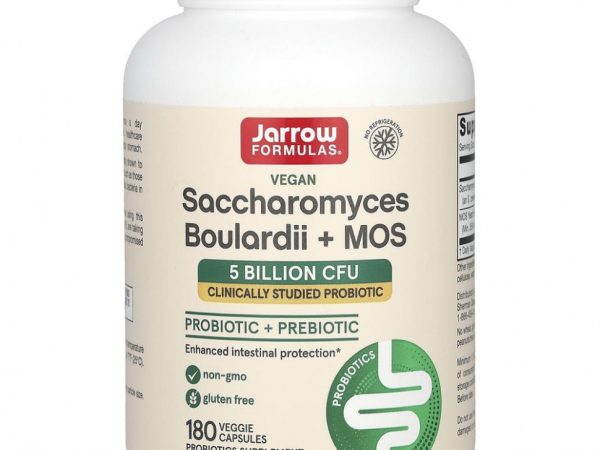 Jarrow Formulas, сахаромицеты Буларди и МОС, 5 млрд, 180 вегетерианских капсул с отсроченным высвобождением