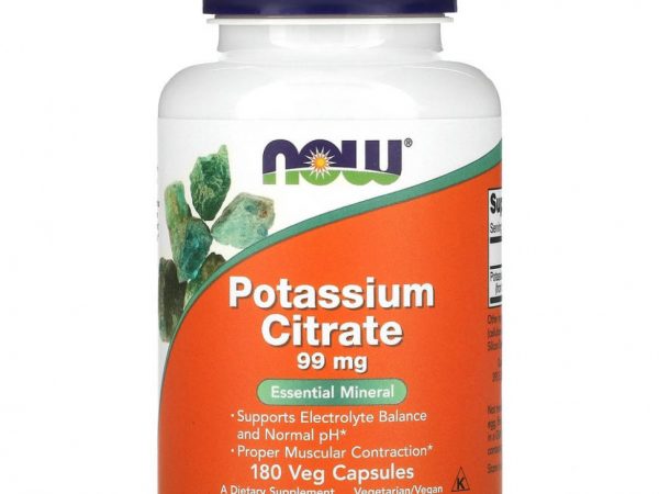 NOW Foods, калий цитрат, 99 мг, 180 капсул