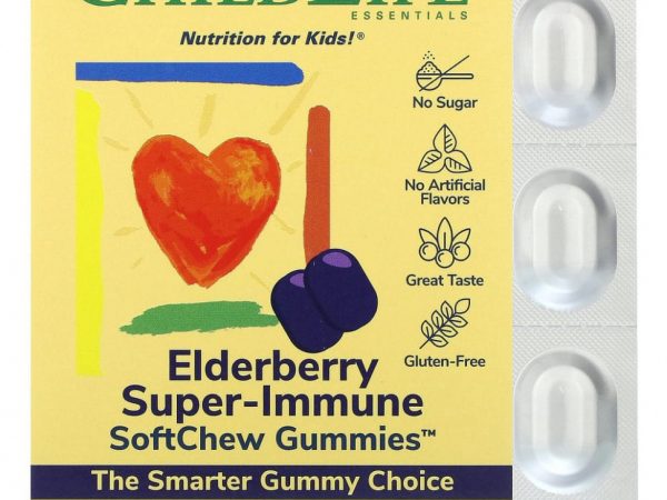 ChildLife, Elderberry Super-Immune SoftMelts, натуральный ягодный вкус, 27 таблеток