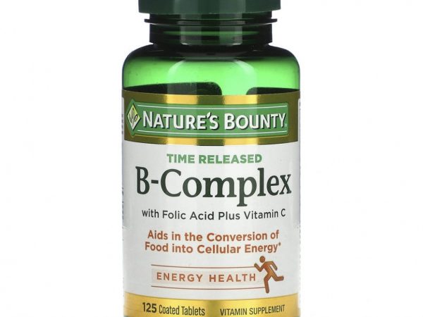Nature's Bounty, Комплекс витаминов B, Time Released, 125 таблеток в оболочке