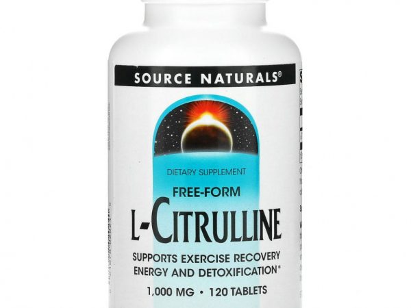Source Naturals, L-цитруллин, в свободной форме, 1000 мг, 120 таблеток