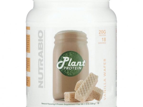 NutraBio Labs, Растительный протеин, ванильная вафля, 509 г (1,12 фунта)