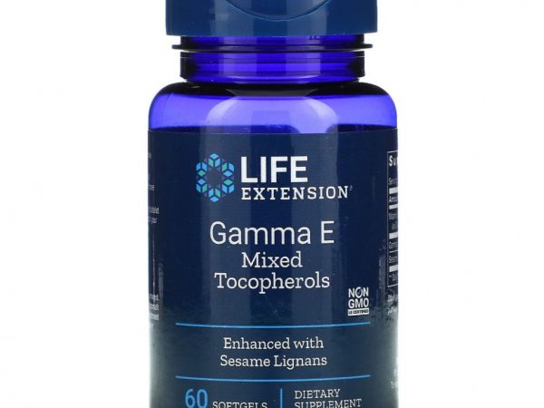 Life Extension, Гамма E Смешанные Токоферолы, 60 Мягких Желатиновых Капсул