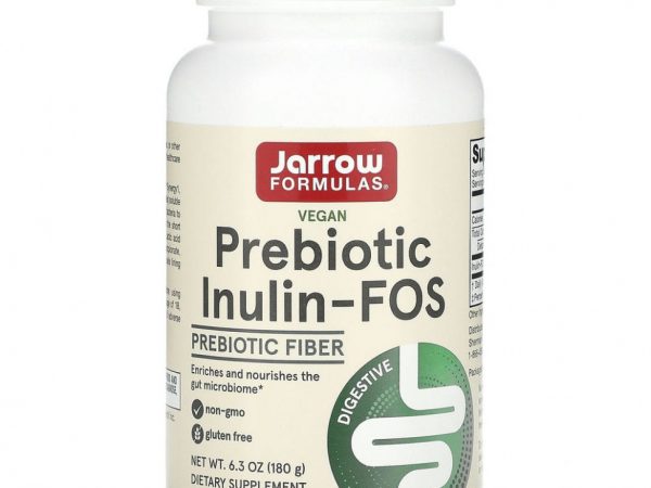 Jarrow Formulas, пребиотики с инулином и фруктоолигосахаридами, порошок, 180 г (6,3 унции)