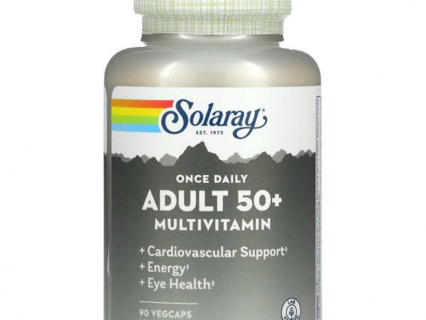 Solaray, Once Daily, мультивитамины для взрослых старше 50 лет, 90 растительных капсул