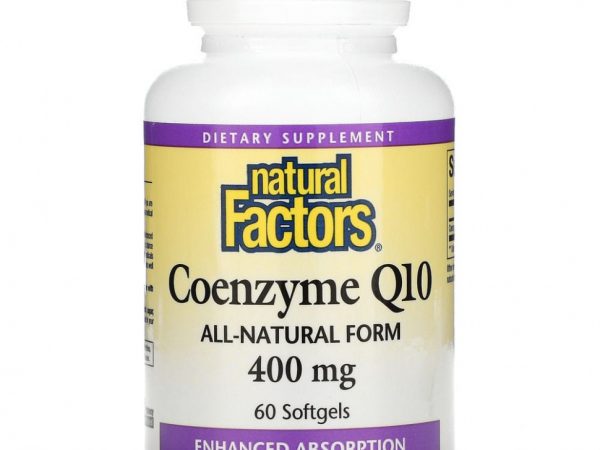 Natural Factors, Коэнзим Q10, 400 мг, 60 мягких таблеток
