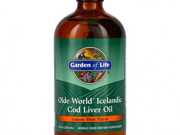 Garden of Life, Olde World, жир печени исландской трески, лимон и мята, 236 мл (8 жидк. унций)