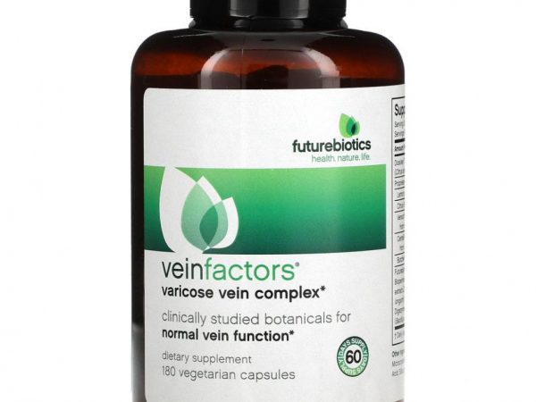 FutureBiotics, VeinFactors, Комплекс при варикозном расширении вен, 180 вегетарианских капсул
