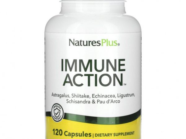 NaturesPlus, Иммуностимулирующее средство Immune Action, 120 растительных капсул