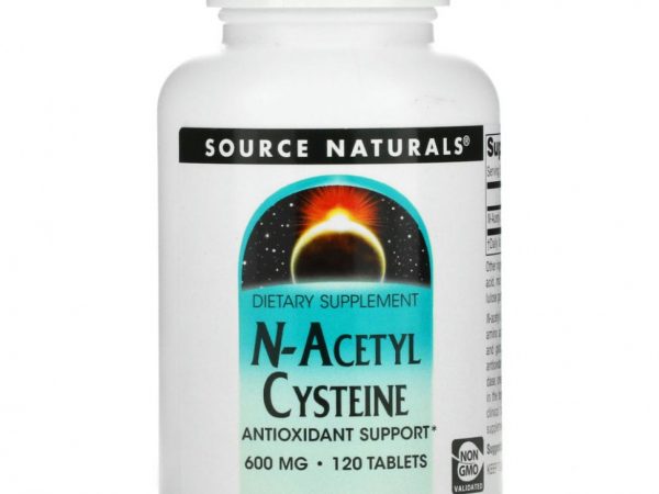 Source Naturals, N-ацетилцистеин, 600 мг, 120 таблеток