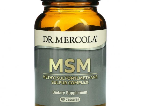Dr. Mercola, МСМ, комплекс метилсульфонилметана и серы, 60 капсул
