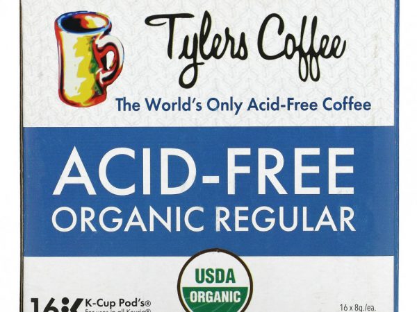 Tylers Coffees, Органический кофе, обычный, без кислоты, 16 капсул (8 г) каждая