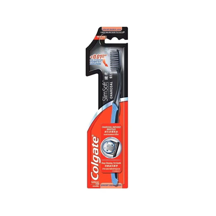Colgate Toothbrush Slim Soft Charcoal 1'S