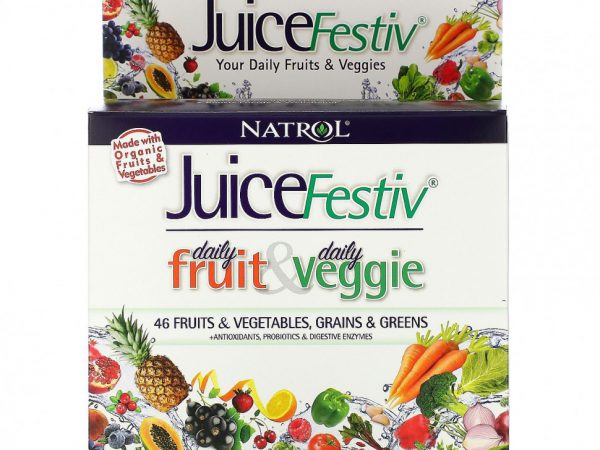 Natrol, JuiceFestiv, 2 флакона по 60 капсул