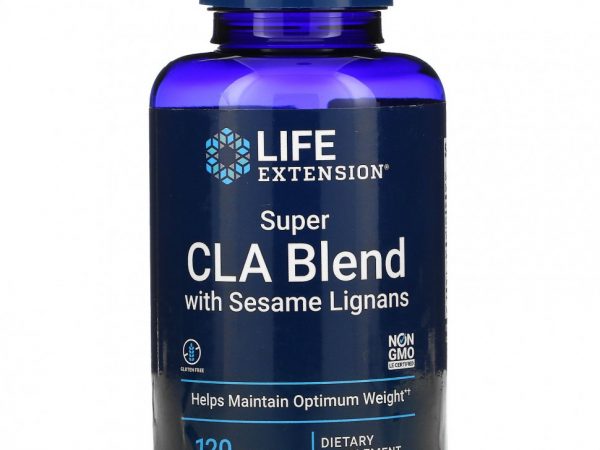 Life Extension, Супер смесь КЛК с кунжутным лигнаном, 1000 мг, 120 желатиновых капсул