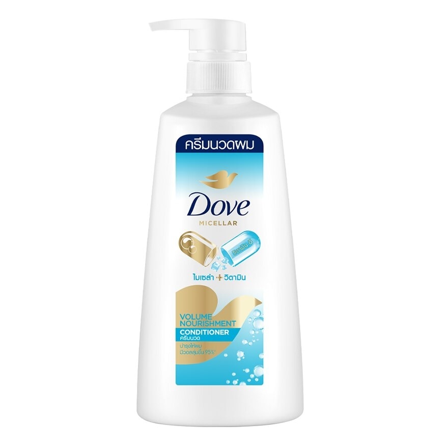 Dove Conditioner Micellar Vitamin Volume Nourishment 410 Ml. ครีมนวด ผมมีวอลลุ่ม