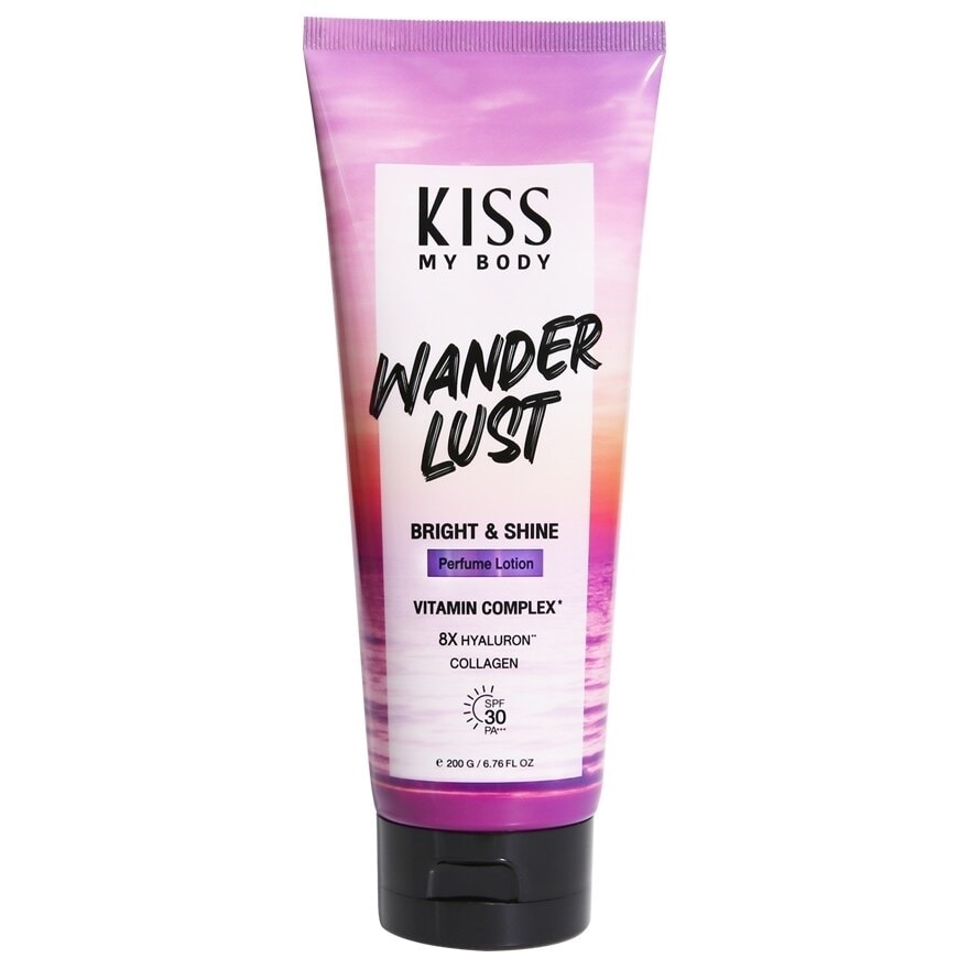 Kiss My Body Bright  Shine Perfume Lotion SPF 30 PA+++ Wanderlust 200 G. โลชั่นน้ำหอม