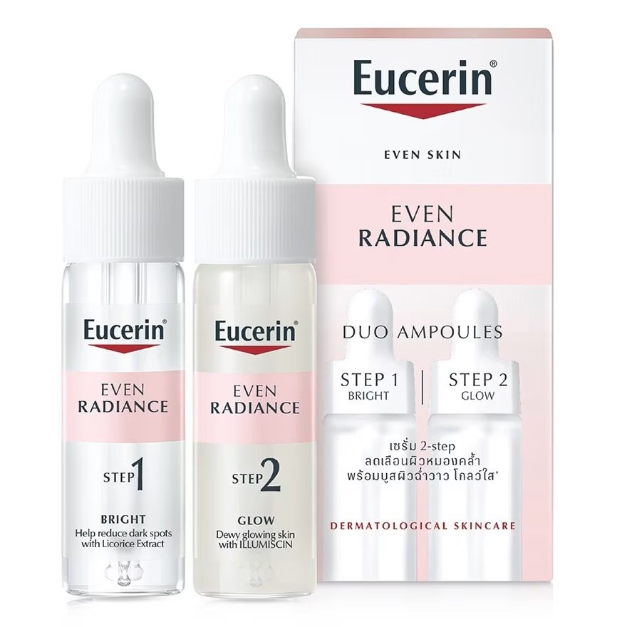 Eucerin Even Radiance Duo Ampoules 15 ml. x 2 Ampoules (Duo Ampoules for BRIGHT  GLOW