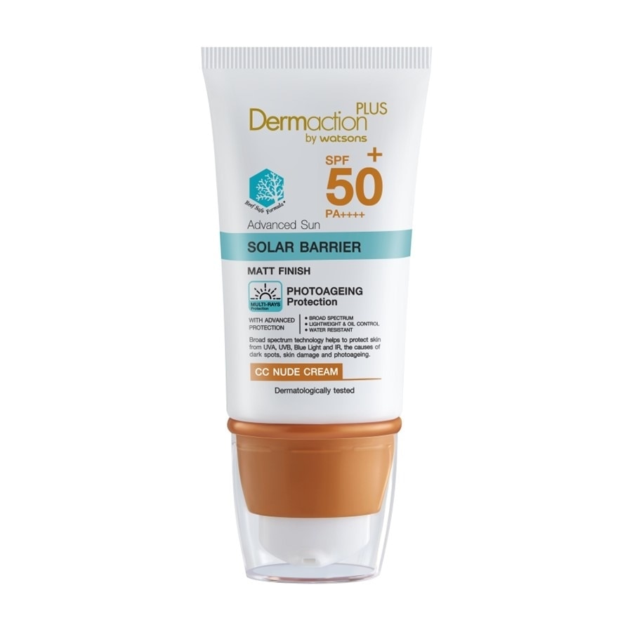 Dermaction Plus by Watsons Advanced Sun Solar Barrier CC Nude Cream SPF50+ PA++++