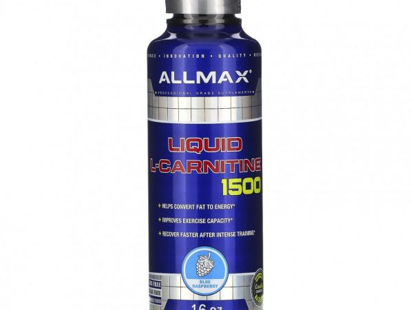 ALLMAX Nutrition, жидкий L-карнитин 1500, голубая малина, 473 мл (16 уний)