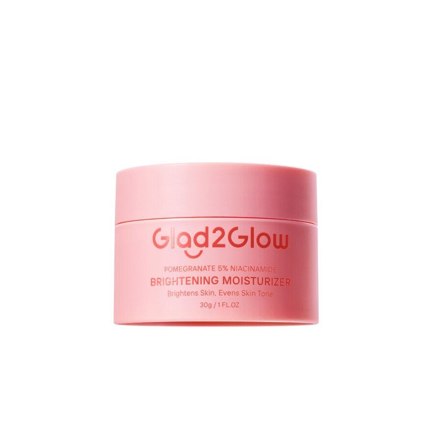 Glad2Glow Moisturizer Pomegranate5 Niacinamide Brightening 30 G.