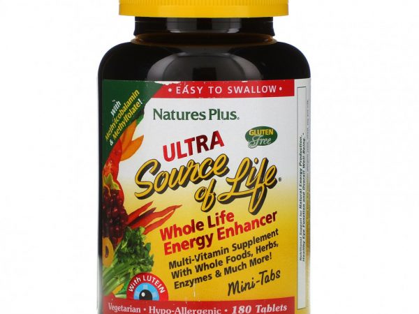 NaturesPlus, Ultra Source of Life, Whole Life Energy Enhancer, 180 таблеток