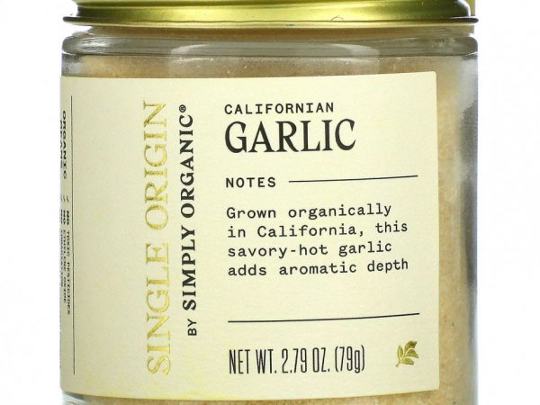 Simply Organic, Single Origin, калифорнийский чеснок, 79 г (2,79 унции)