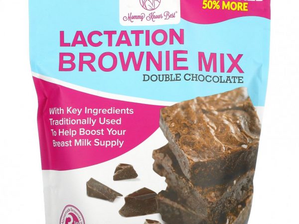 Mommy Knows Best, Lactation Brownie Mix, смесь для приготовления брауни, двойной шоколад, 680 г (24 унции)
