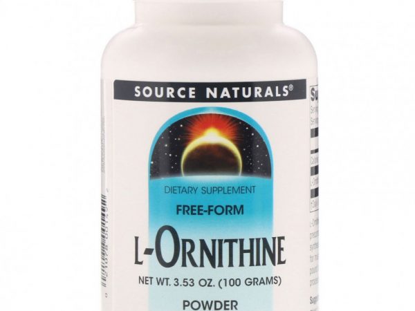 Source Naturals, L-орнитин в виде порошка, 100 г (3,53 унции)