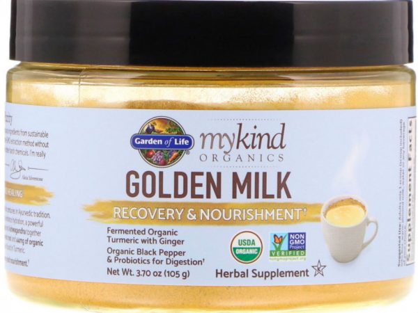 Garden of Life, MyKind Organics, золотое молоко, восстановление и питание, 105 г (3,7 унции)