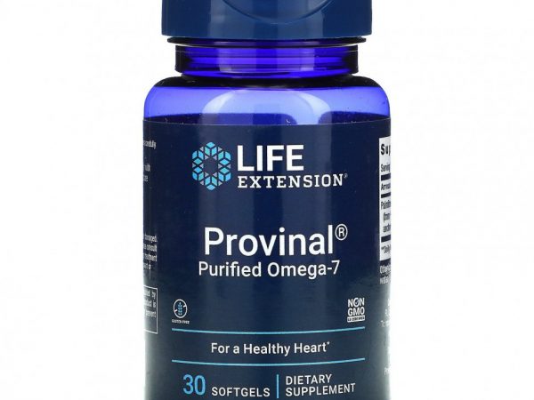 Life Extension, Provinal, очищенная форма омега-7, 30 капсул