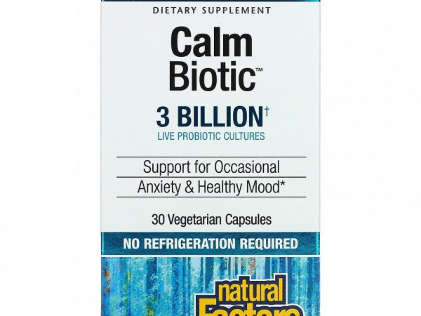 Natural Factors, Calm Biotic, 3 миллиарда, 30 вегетарианских капсул
