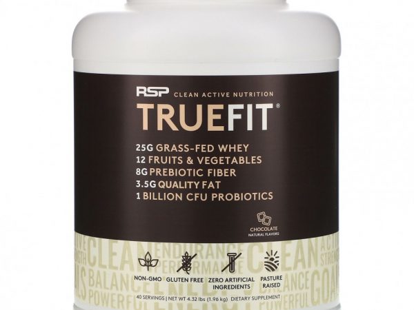 RSP Nutrition, TrueFit, сывороточный протеиновый коктейль из экологически чистых ингредиентов, шоколад, 1,92 кг (4,23 фунта)