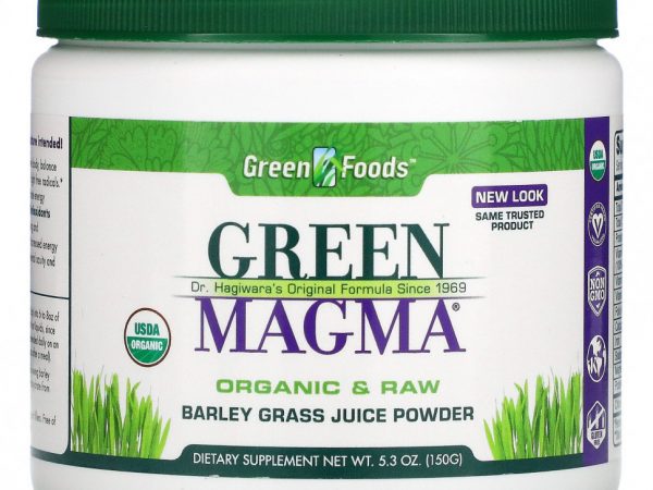 Green Foods, Green Magma, сок из зеленых побегов ячменя в порошке, 150 г (5,3 унции)