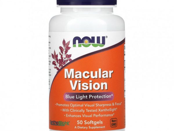 NOW Foods, Macular Vision, Blue Light Protection, 50 Softgels