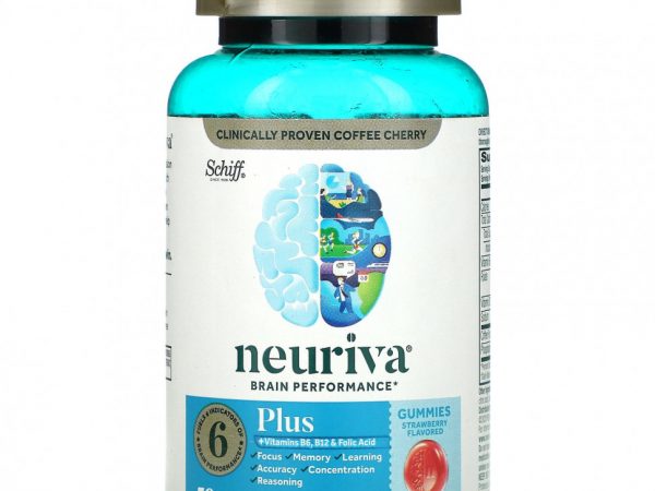 Schiff, Neuriva Brain Performance, Plus, Strawberry, 50 Gummies