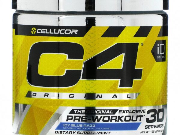 Cellucor, C4 Original Explosive, предтренировочный комплекс, с освежающим вкусом голубой малины, 195 г (6,88 унции)
