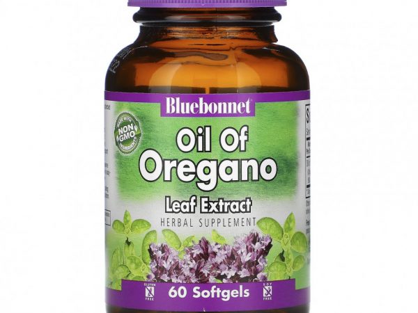 Bluebonnet Nutrition, Масло из экстракта листа душицы, 60 мягких капсул