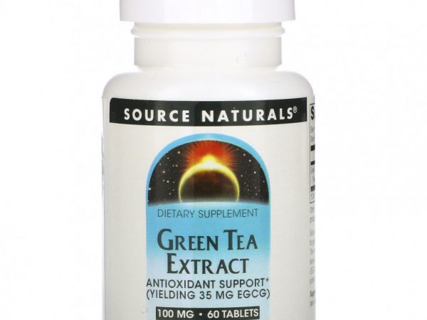 Source Naturals, Экстракт зеленого чая, 100 мг, 60 таблеток