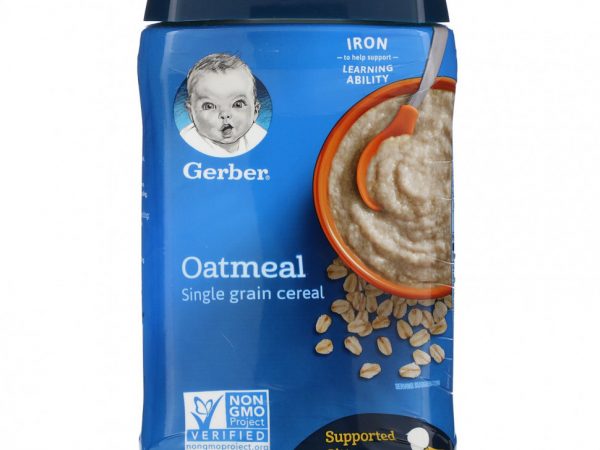 Gerber, овсяные хлопья, из одного вида зерна, 227 г (8 унций)