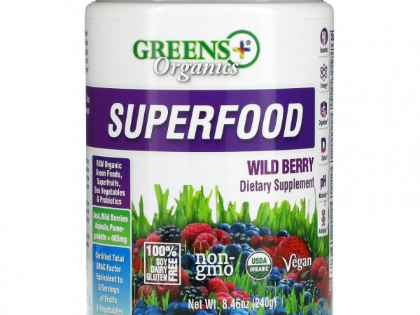 Greens Plus, Органический суперпродукт, Дикая ягода, 8.46 унций (240 г)