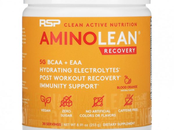 RSP Nutrition, AminoLean, для восстановления, красный апельсин, 253 г (8,91 унции)