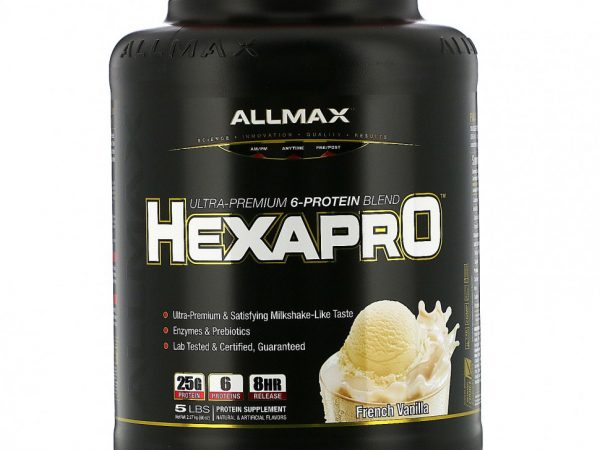 ALLMAX Nutrition, Hexapro, смесь из 6 протеинов ультрапремиального качества, французская ваниль, 2,27 кг (5 фунтов)