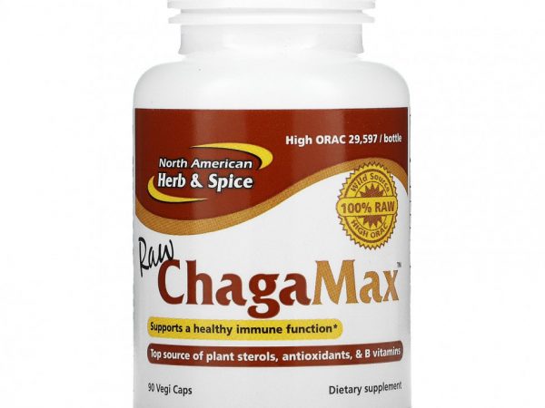 North American Herb & Spice, Сырой ChagaMax, 90 растительных капсул
