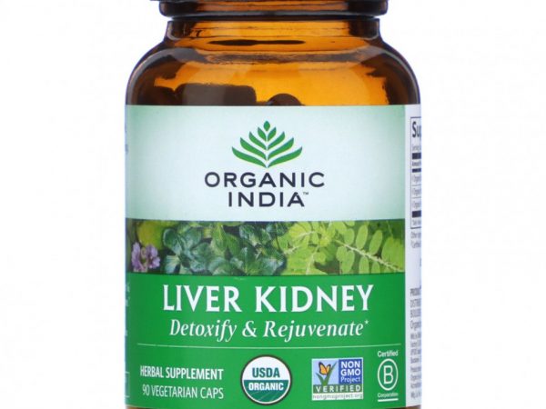 Organic India, Liver Kidney, 90 вегетарианских капсул