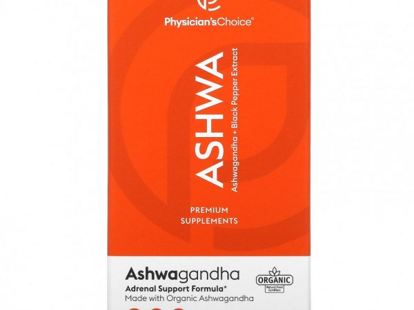 Physician's Choice, Ashwa, ашваганда и экстракт черного перца, 90 капсул