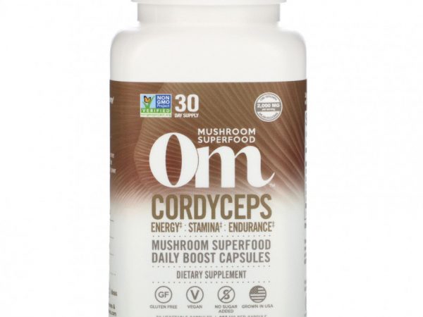 Om Mushrooms, кордицепс, 667 мг, 90 вегетарианских капсул